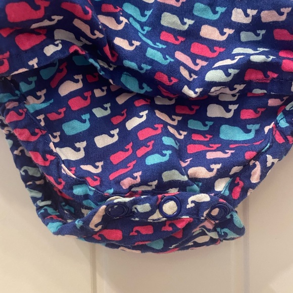 Vineyard Vines Target Baby Whale Print Ruffle Bubble Romper - Picture 3 of 5